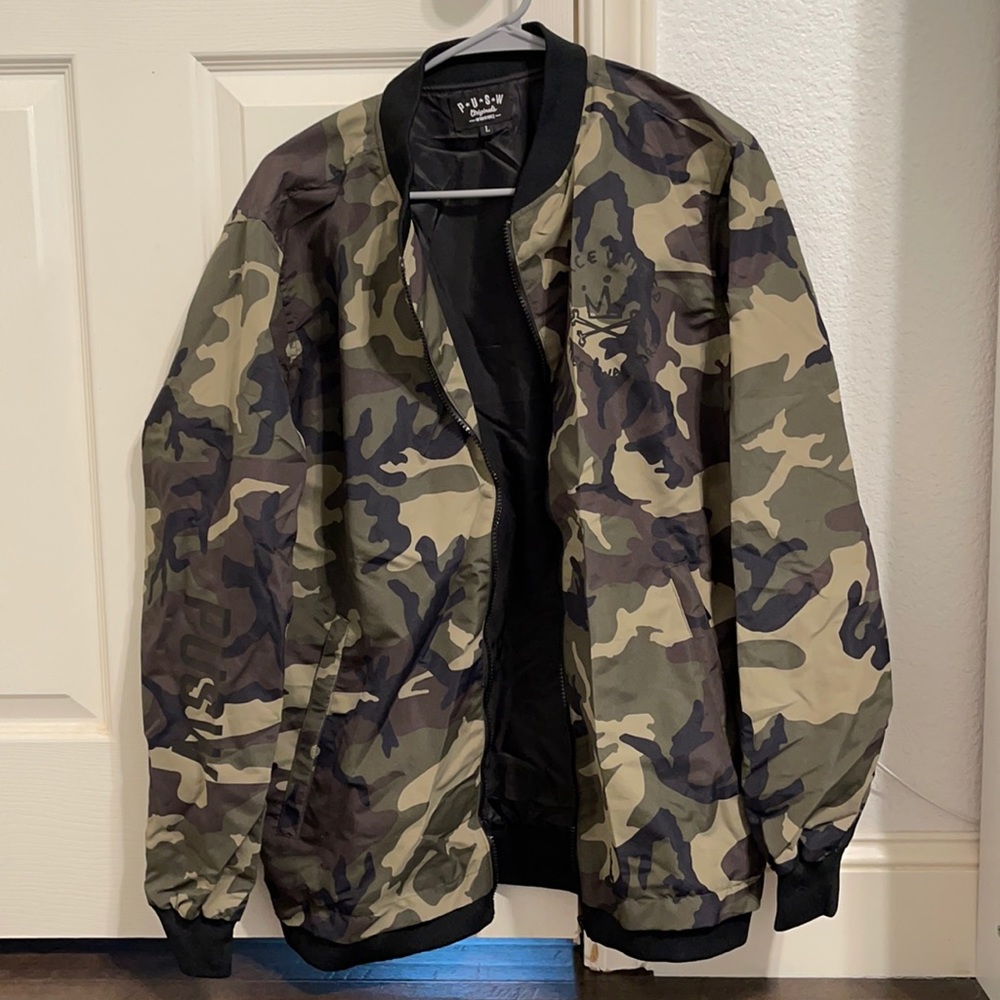 Men camo bomber jacket